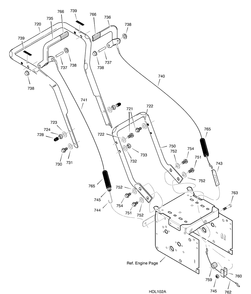 Part Location Diagram of 5142E717 Briggs and Stratton Lever assembly